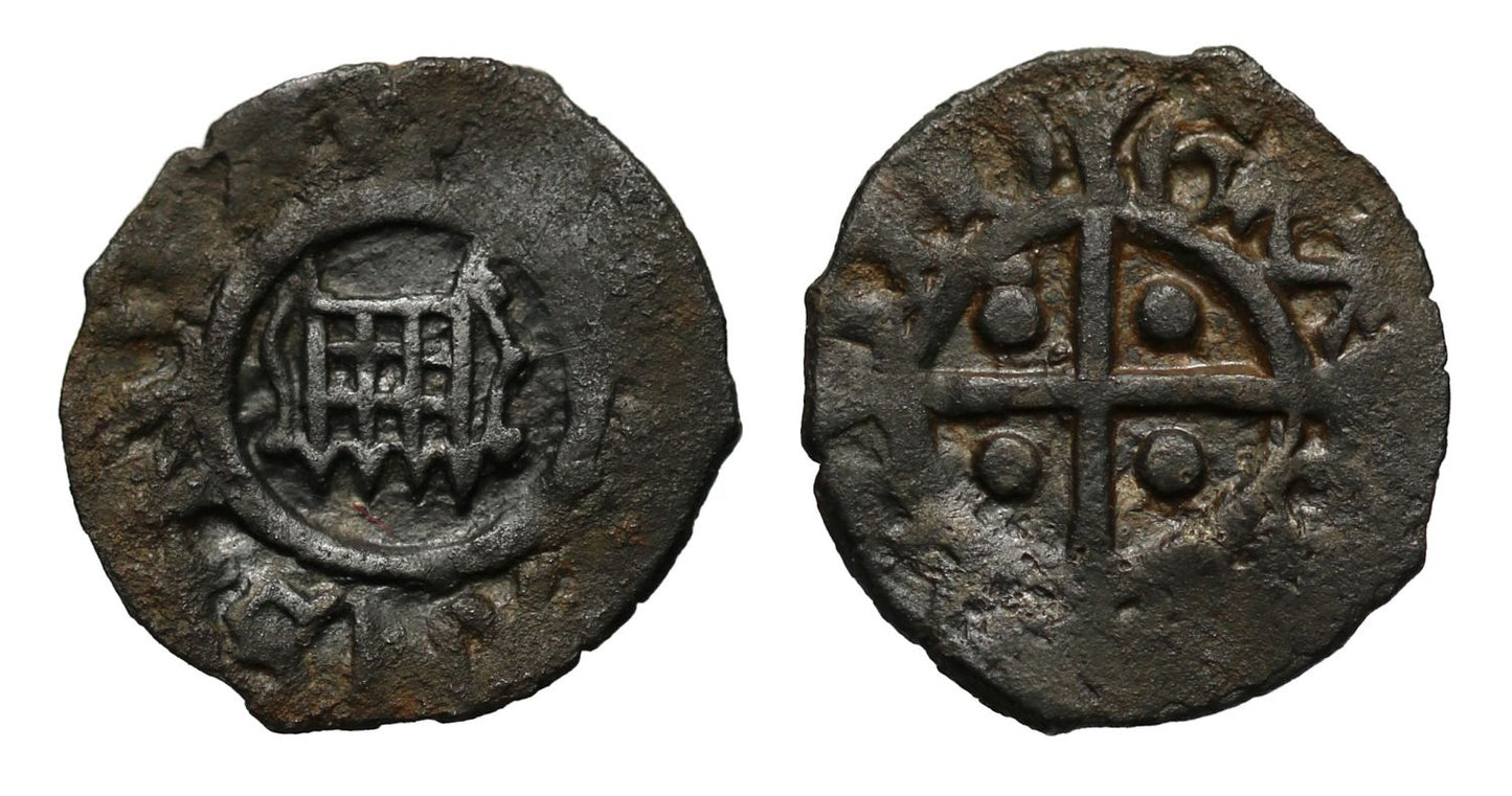Henry VIII silver Farthing 2nd coinage, mm lis