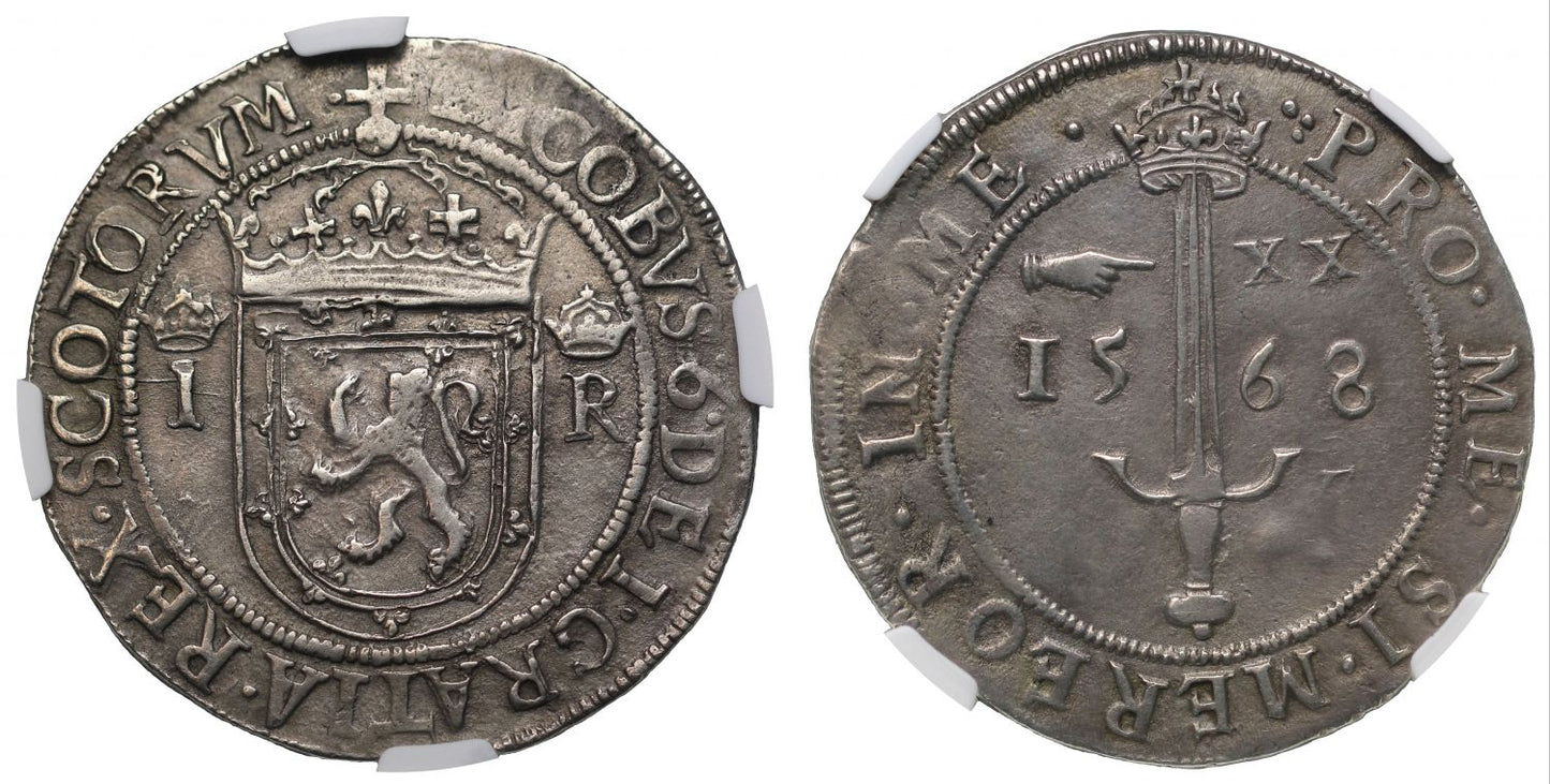 Scotland, James VI 1568 2/3-Ryal without revaluation countermark of 1578
