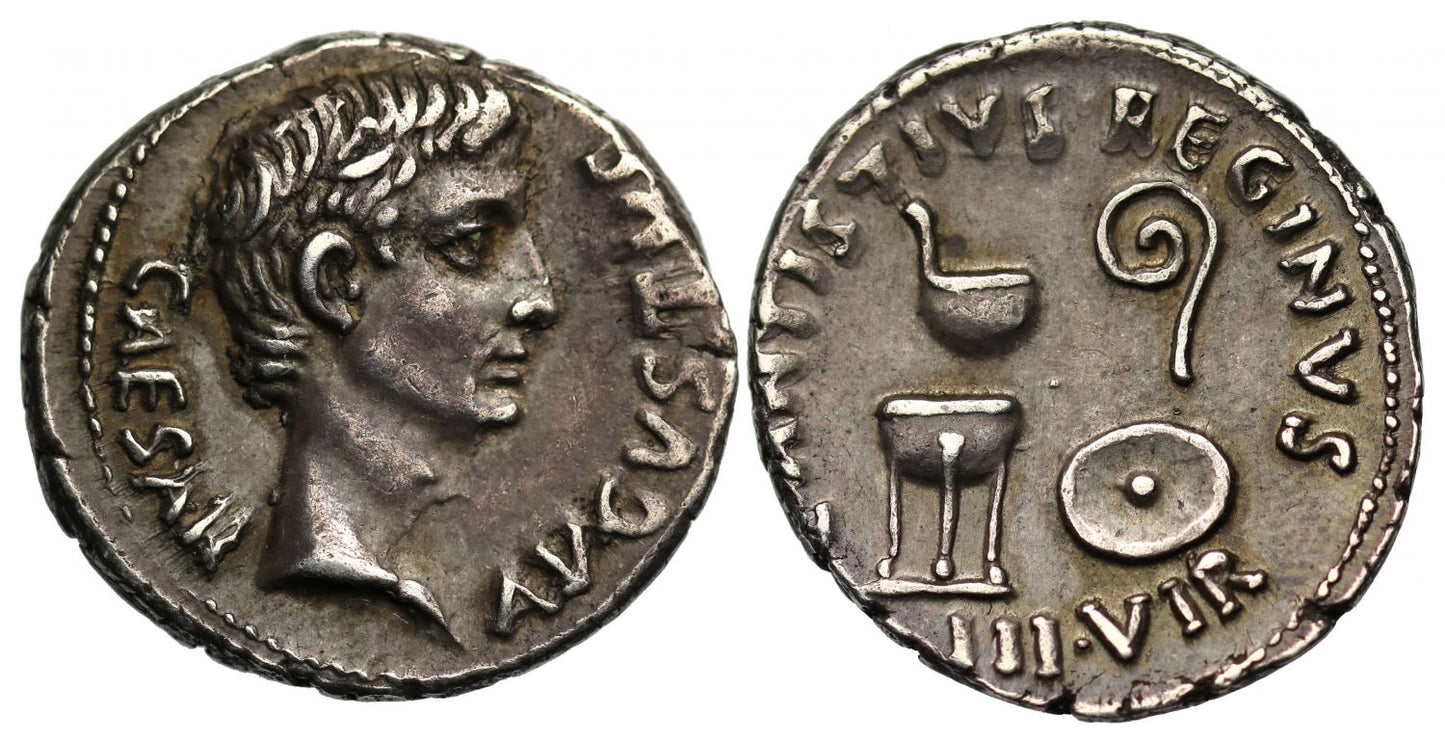 Augustus, Silver Denarius, Mint of Rome