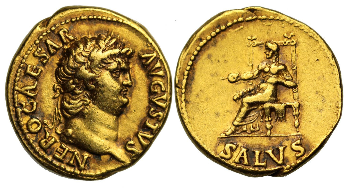 Nero, Gold Aureus, Rome, NGC XF 5/5, 4/5