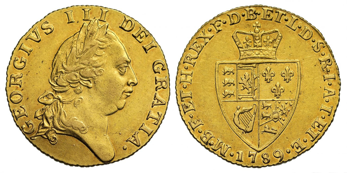 George III 1789 Guinea spade type reverse