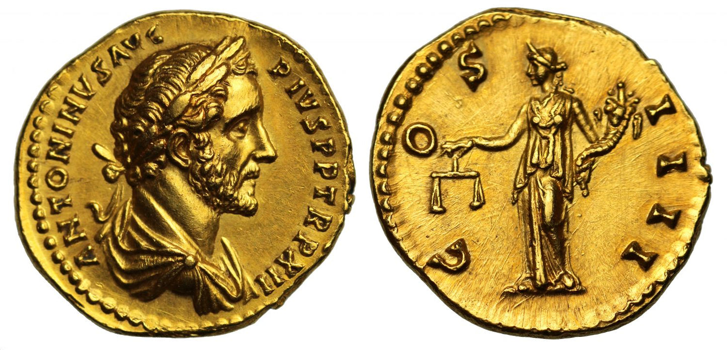 Antoninus Pius, Gold Aureus, Rome, MS 5/5, 3/5