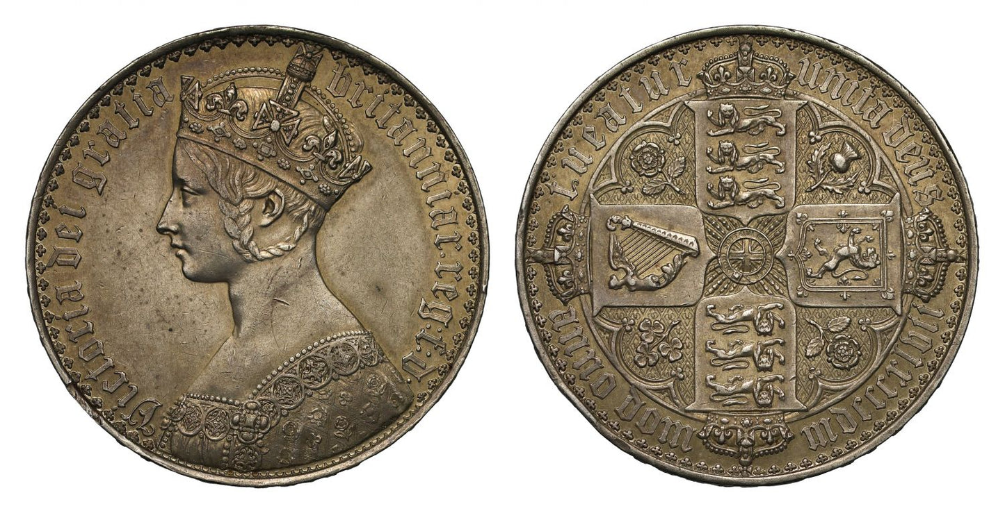 Victoria 1847 Gothic Crown lettered edge Undecimo