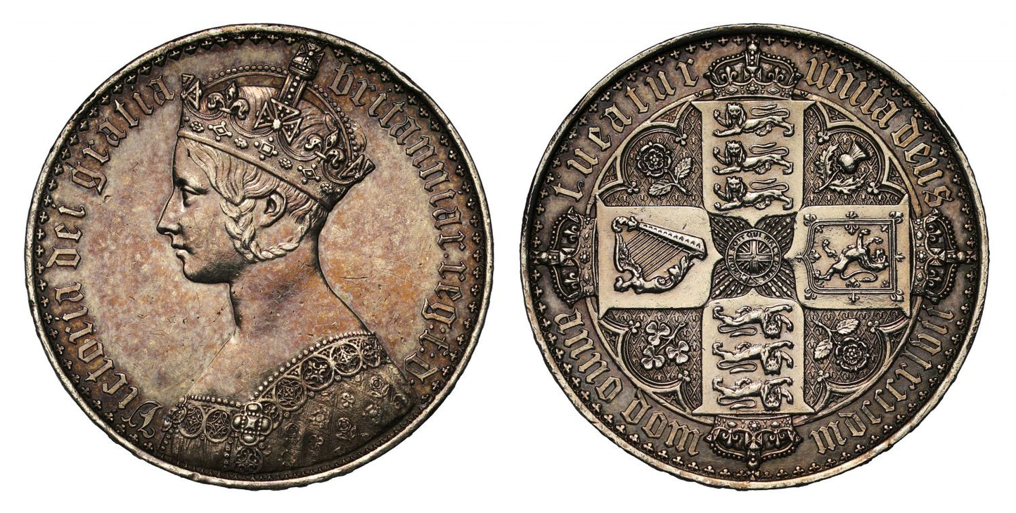 Victoria 1847 Gothic Crown lettered edge Undecimo