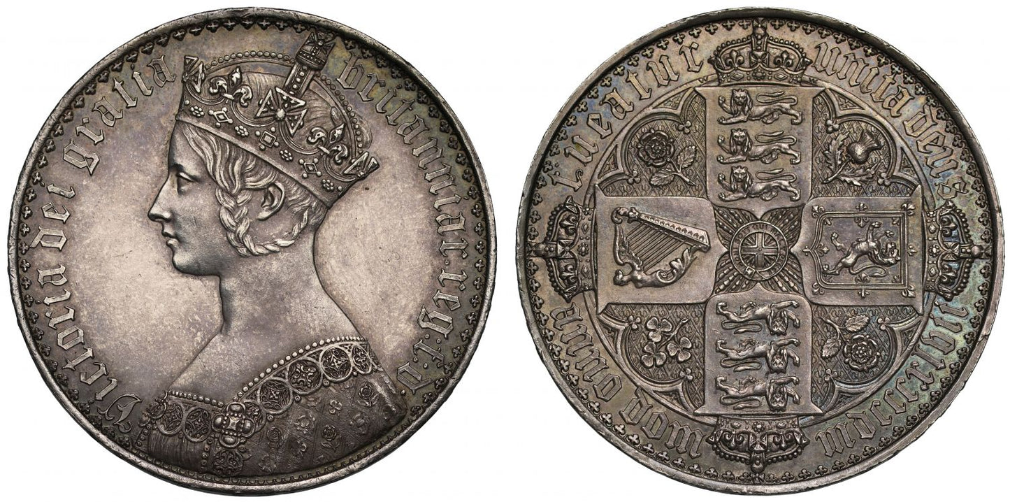 Victoria 1847 UNDECIMO proof Gothic Crown