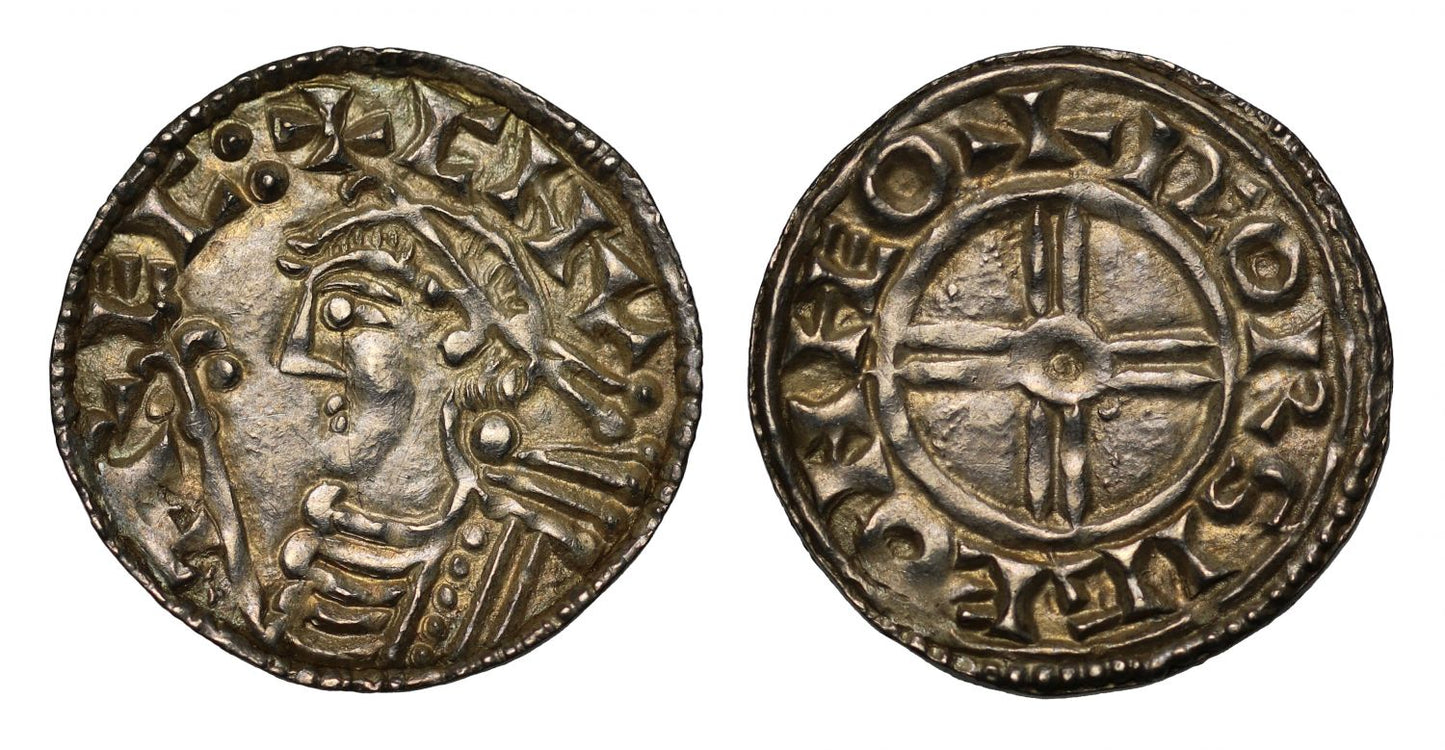 Canute Short Cross Penny, Hertford Mint, moneyer Deorsige