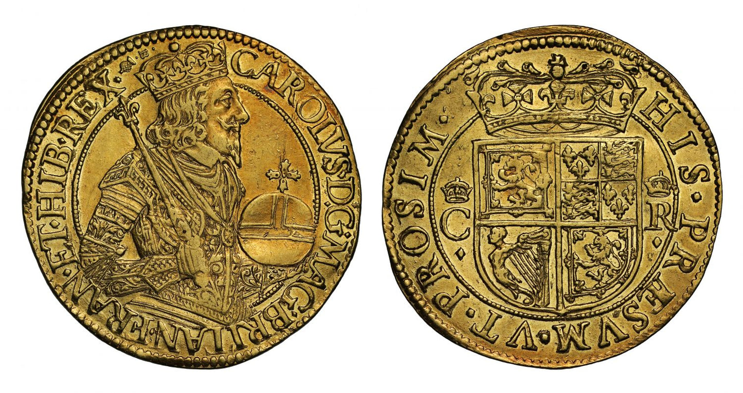 Scotland, Charles I gold Unit by Briot