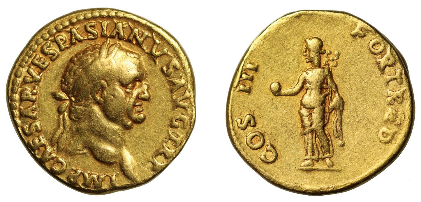 Vespasian, Aureus, Lyon, NGC VF 5/5, 4/5