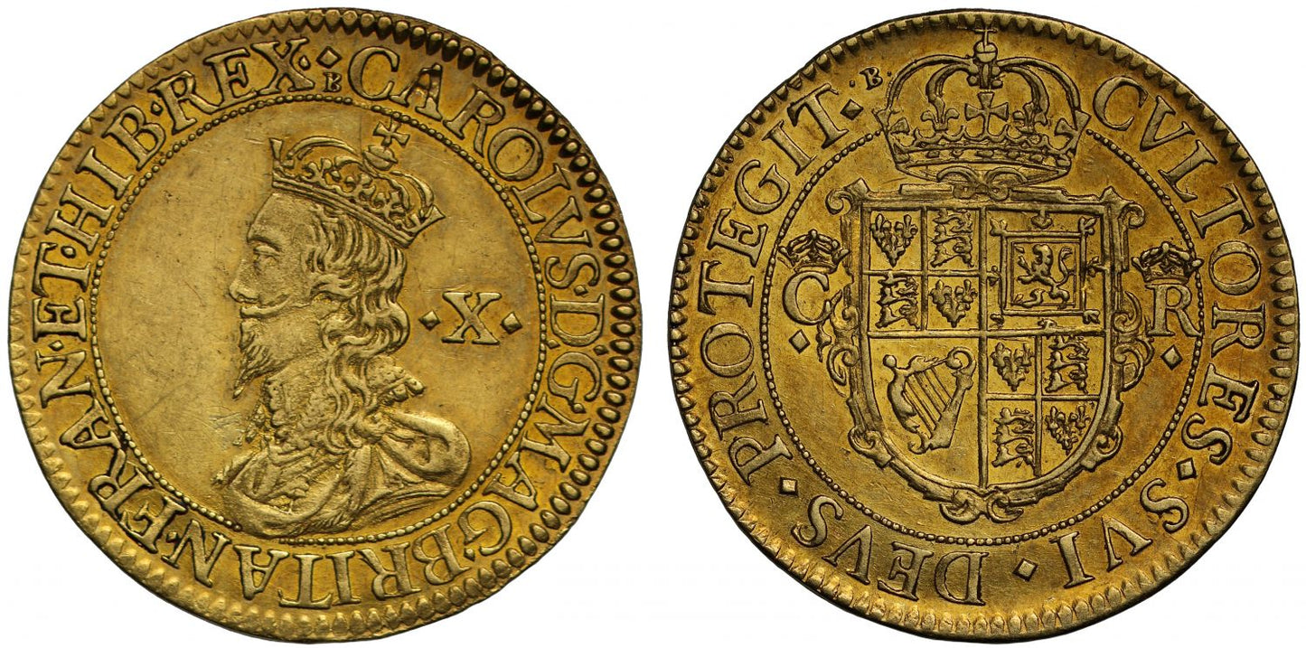 Charles I gold Double Crown Nicholas Briot's first milled issue