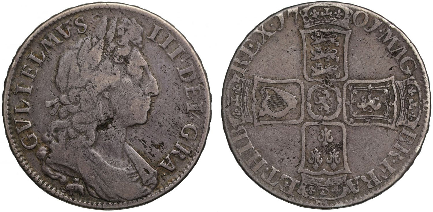 William III 1701 Halfcrown Elephant & Castle