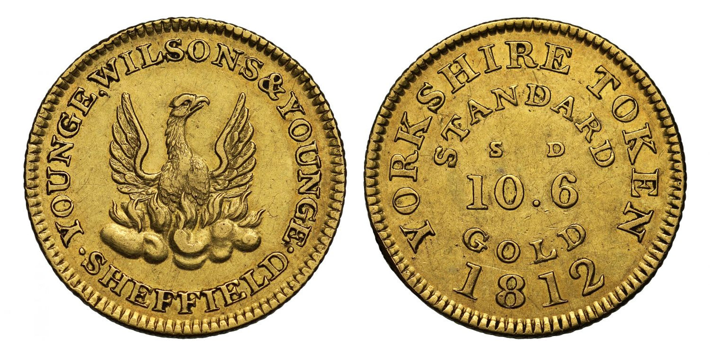 Yorkshire, Sheffield, Younge, Wilson & Younge, 1812 gold Half-Guinea Token