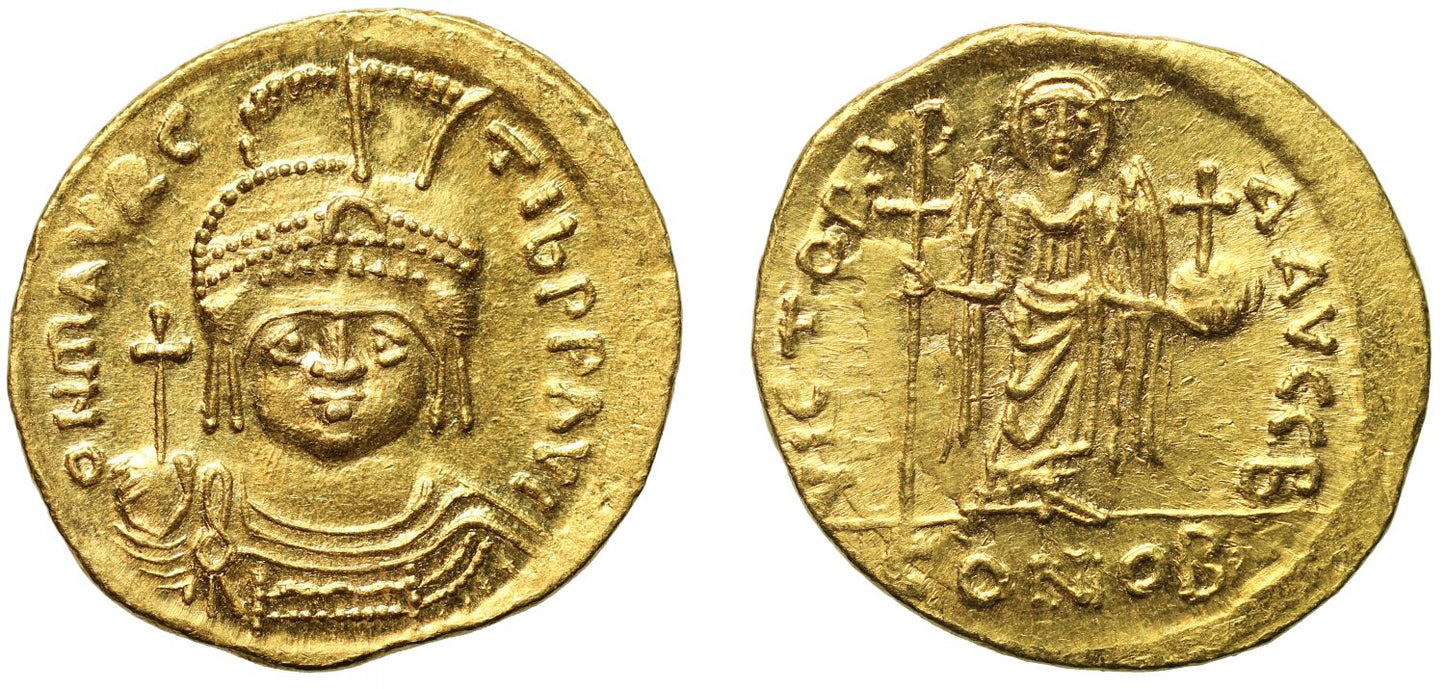 Maurice Tiberius, Solidus, MS 4/5, 4/5