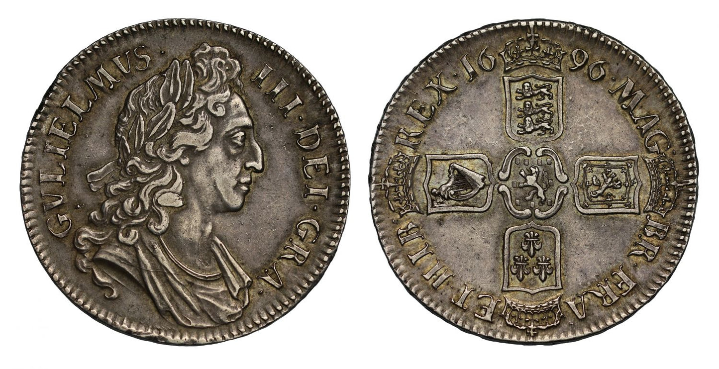 William III 1696 Crown, 1st bust