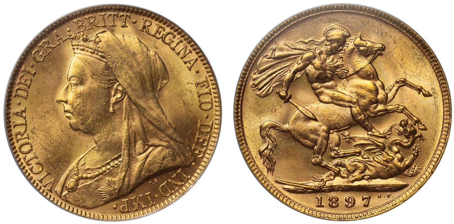 Victoria 1897 M Sovereign CGS UK EF65