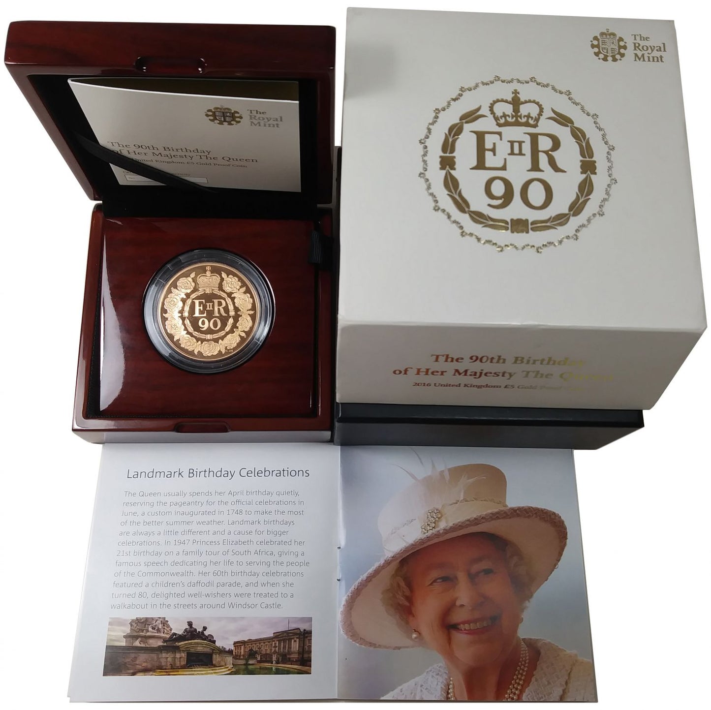 Elizabeth II 2016 PF69 UCAM Five-Pounds - Queen's 90th Birthday