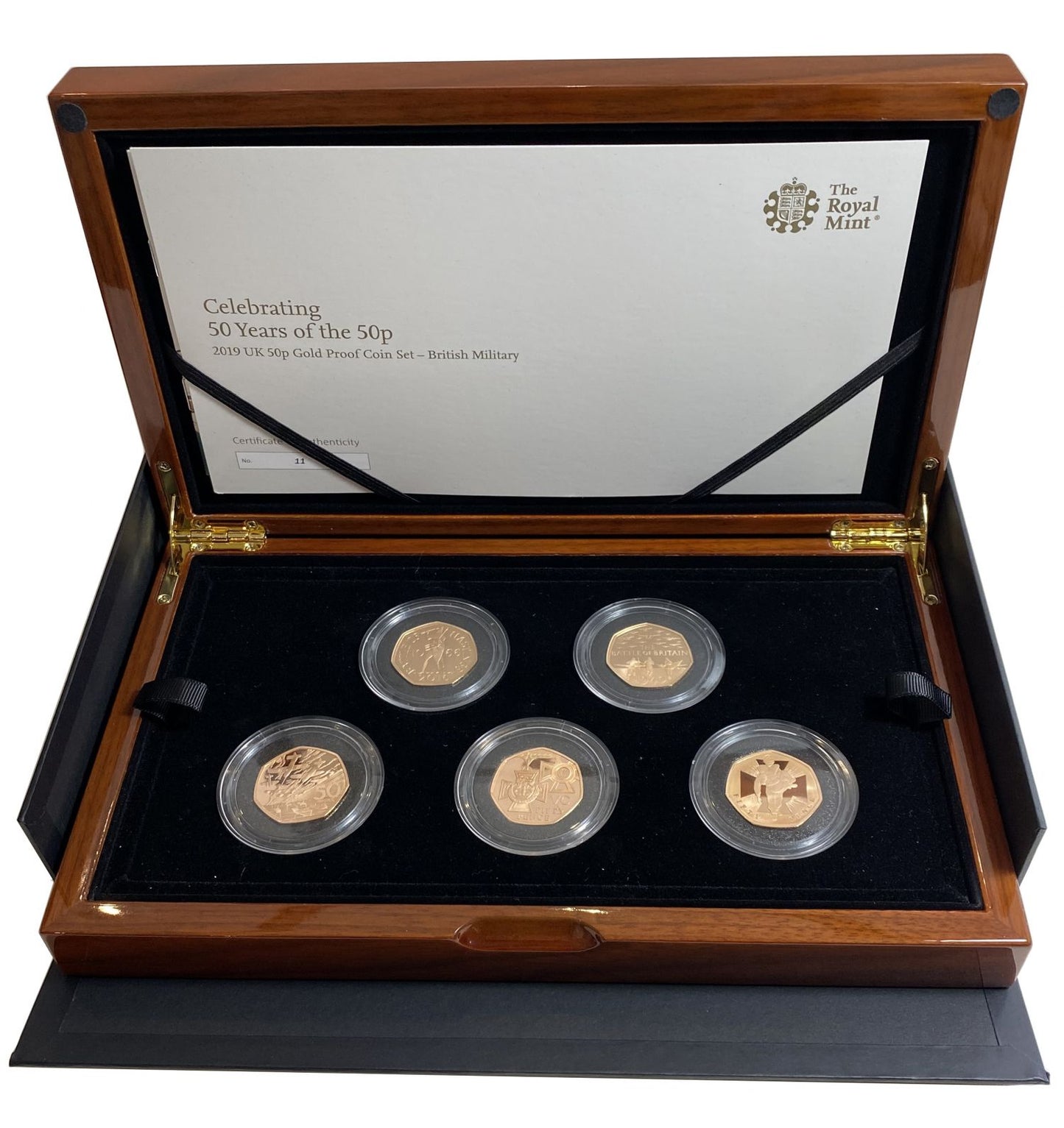 Elizabeth II 2019 gold proof Fifty Pence 5-coin Set