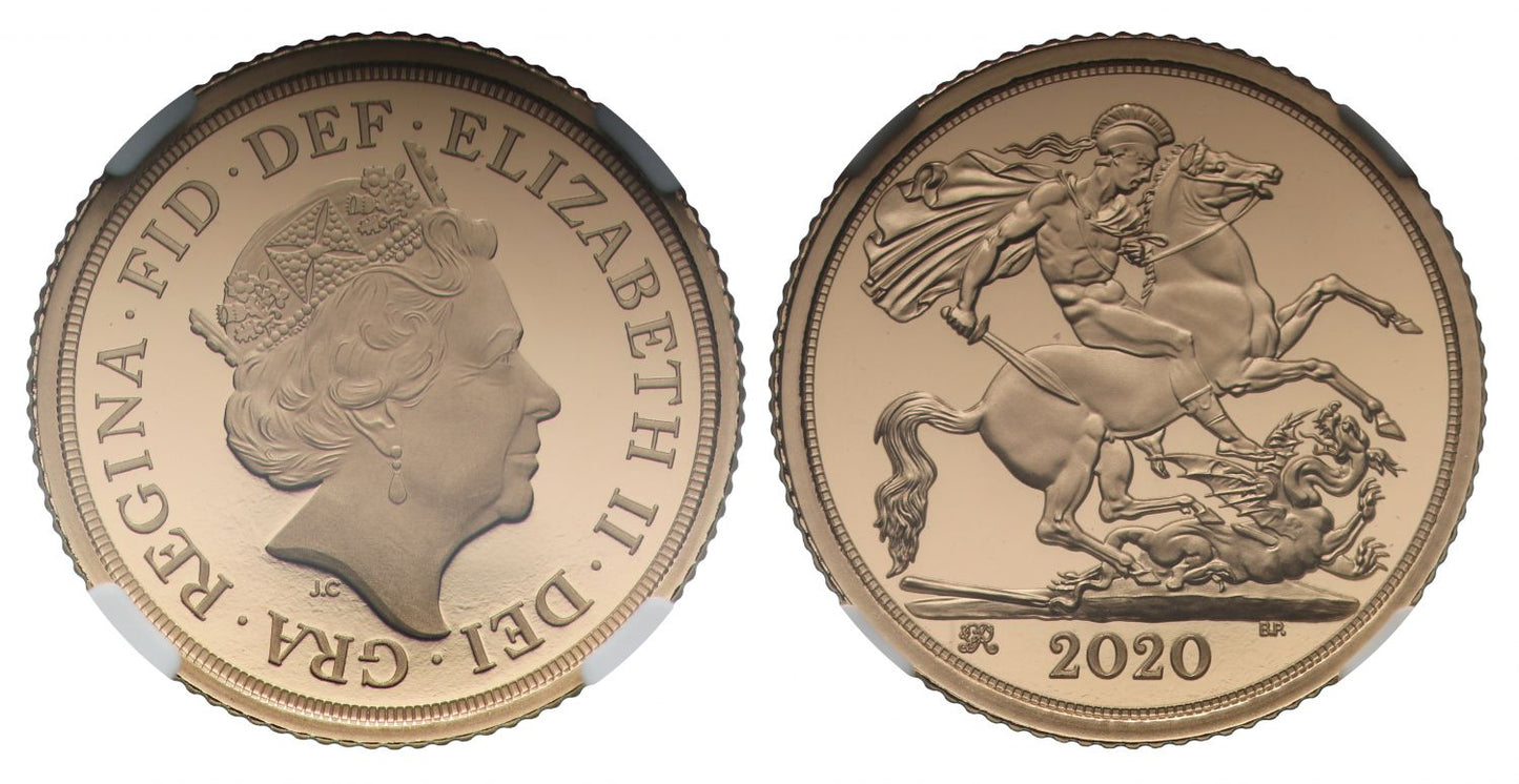Elizabeth II 2020 proof Half-Sovereign PF70 ULTRA CAMEO