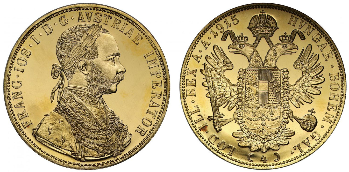* Austria, Franz Joseph 1915 4-Ducats Restrike