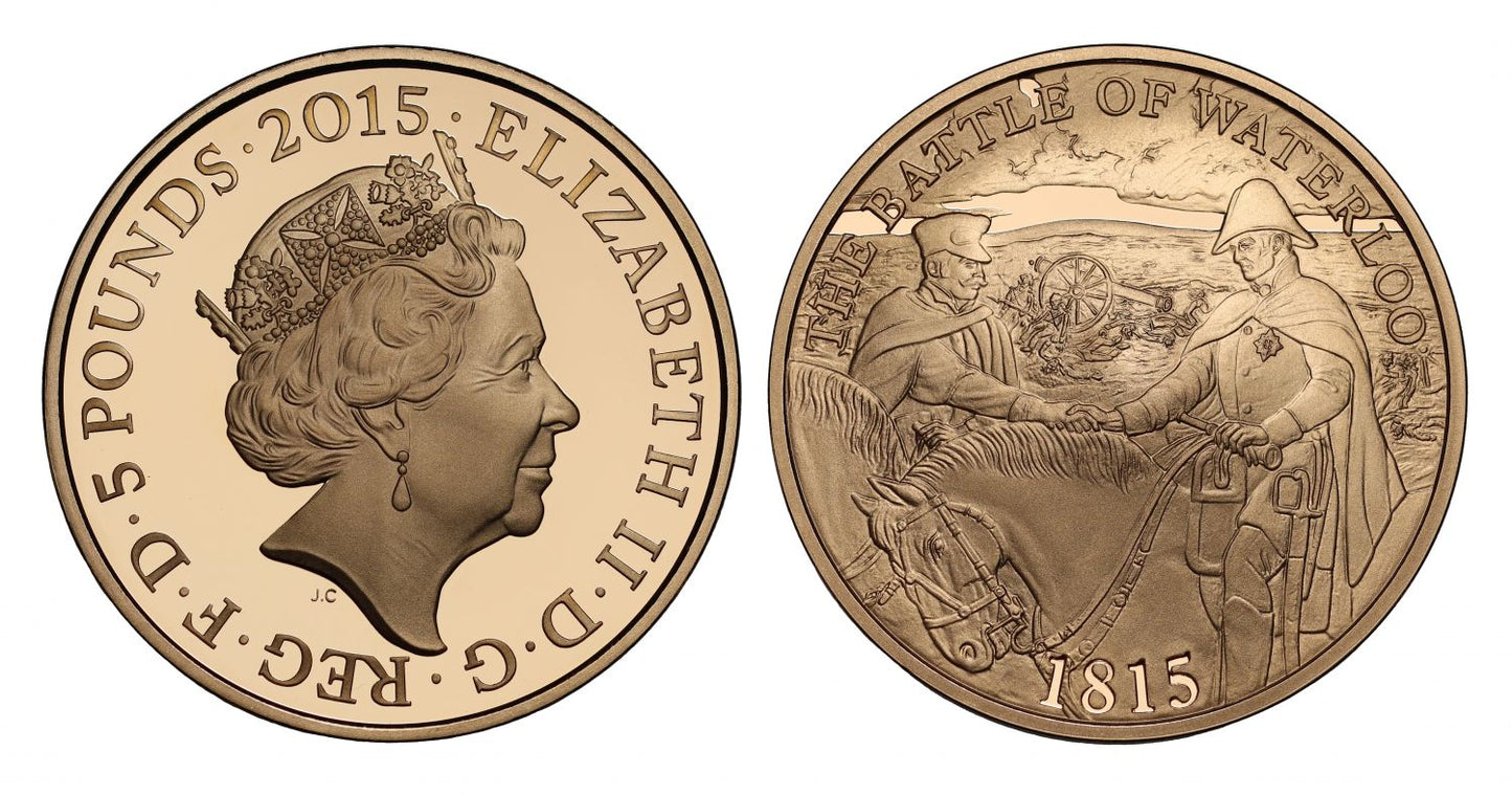Elizabeth II 2015 PF70 UCAM Five-Pounds - Waterloo - PF70 ULTRA CAMEO