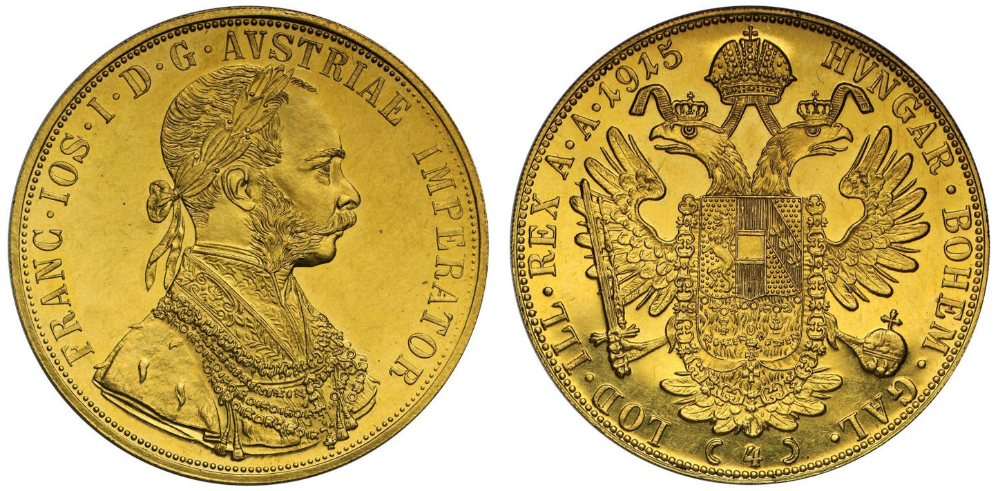 Austria, Franz Joseph 1915 4-Ducats Restrike