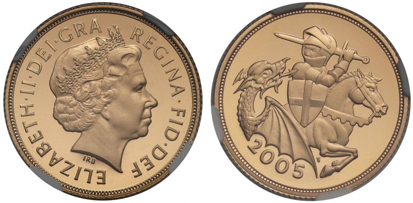 Elizabeth II 2005 proof Sovereign PF70 ULTRA CAMEO