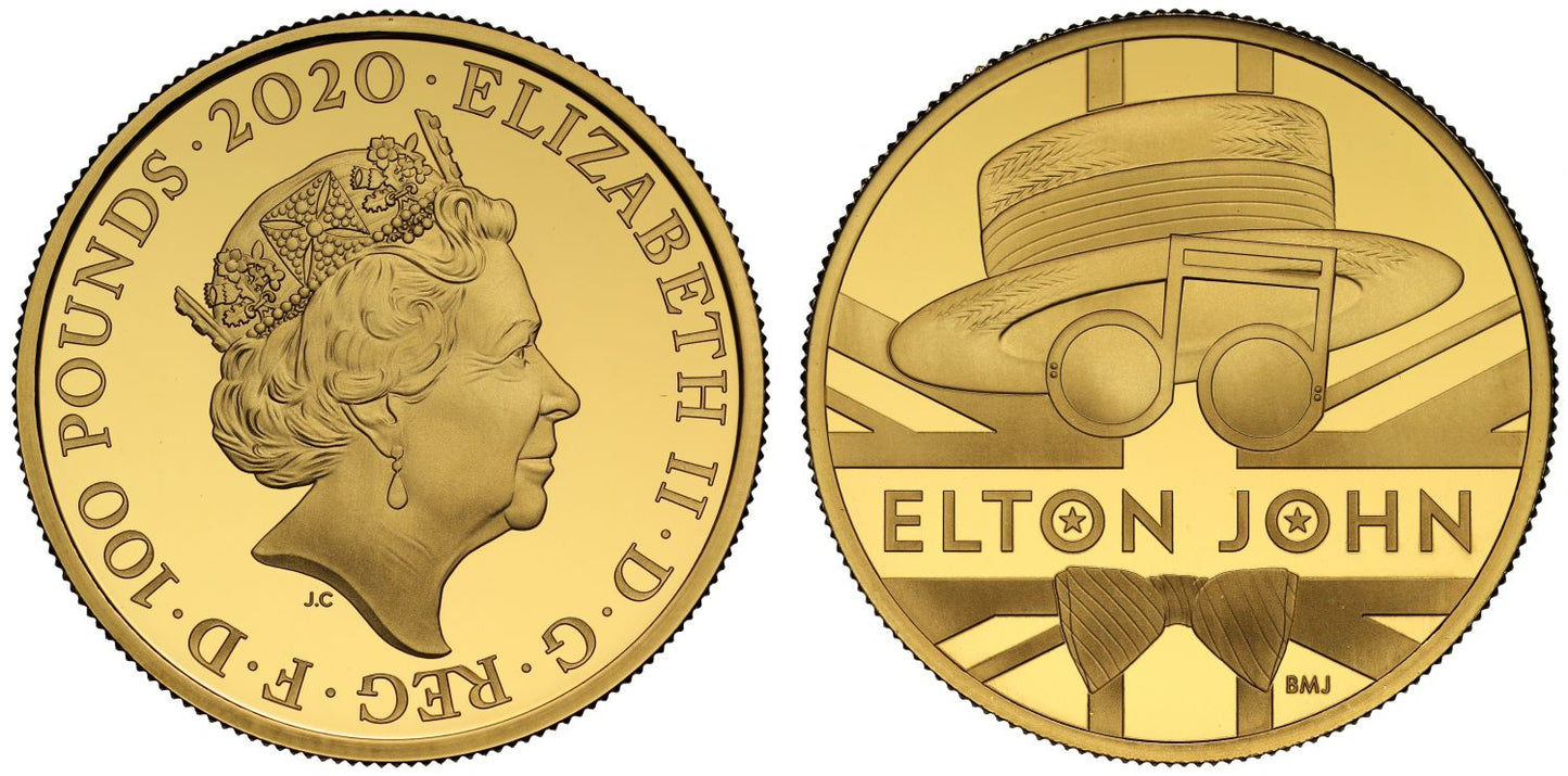 Elizabeth II 2020 gold proof 1 Oz (£100) Elton John