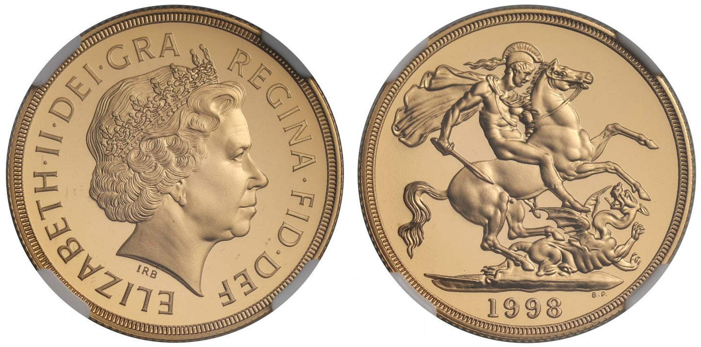 Elizabeth II 1998 proof Two-Pounds PF70 ULTRA CAMEO