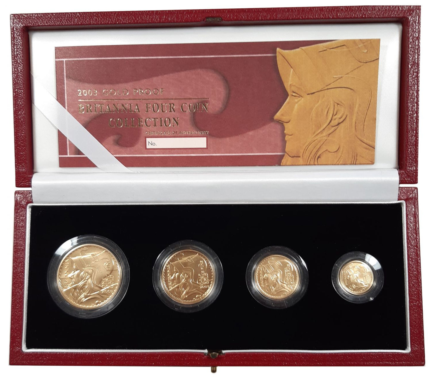 Elizabeth II 2003 Britannia 4-coin gold proof Set