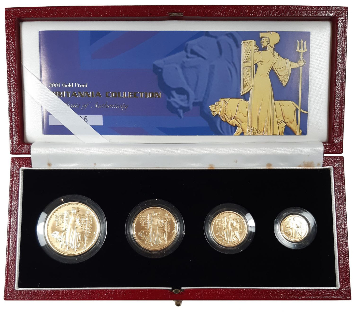 Elizabeth II 2001 Britannia 4-coin gold proof Set