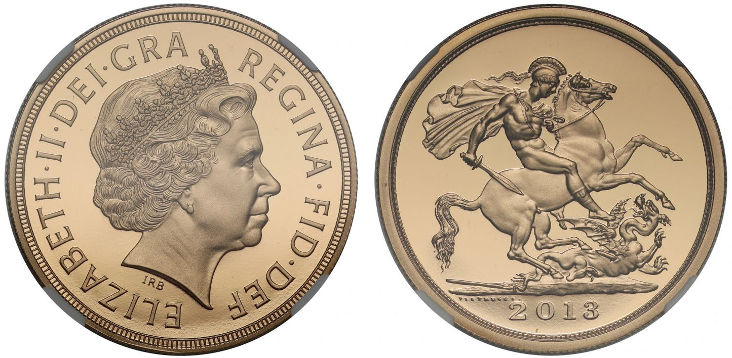 Elizabeth II 2013 proof Five-Pounds PF70 ULTRA CAMEO