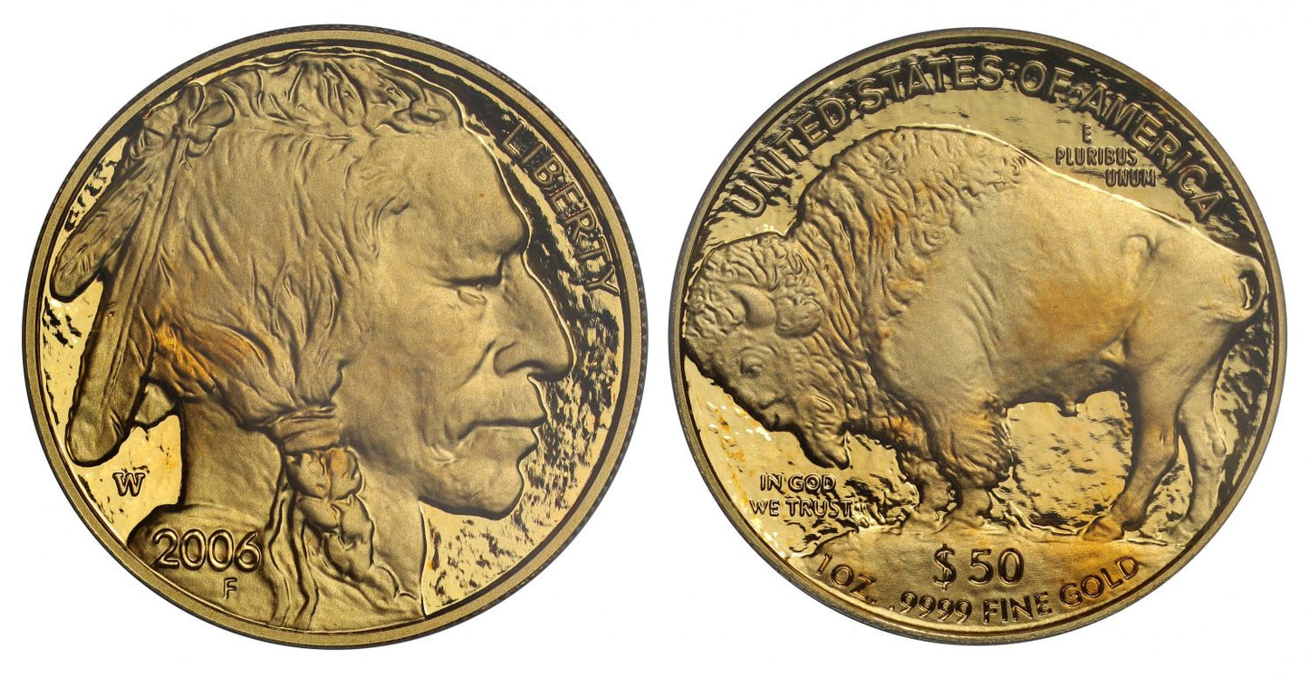 USA, 2006-W proof $50 Buffalo PR70 DCAM