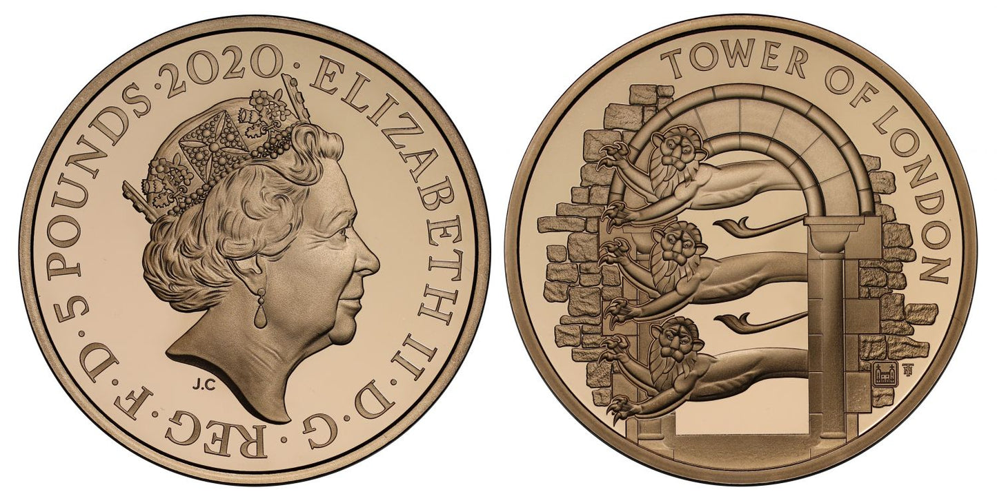 Elizabeth II 2020 PF70 UCAM Five-Pounds Royal Menagerie