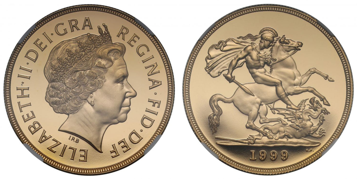 Elizabeth II 1999 PF69 ULTRA CAMEO Five-Pounds