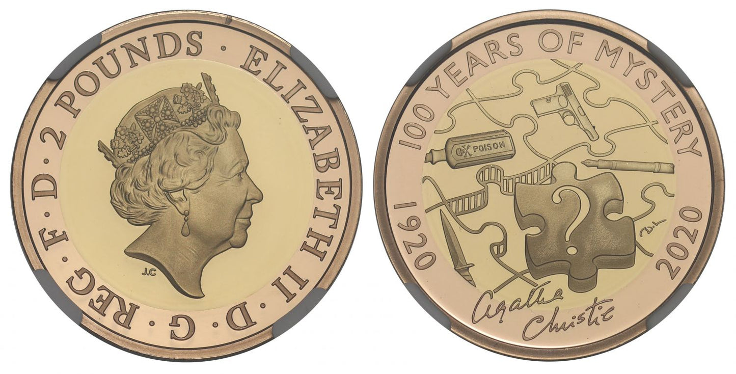 Elizabeth II 2020 PF70 UCAM Two-Pounds Agatha Christie