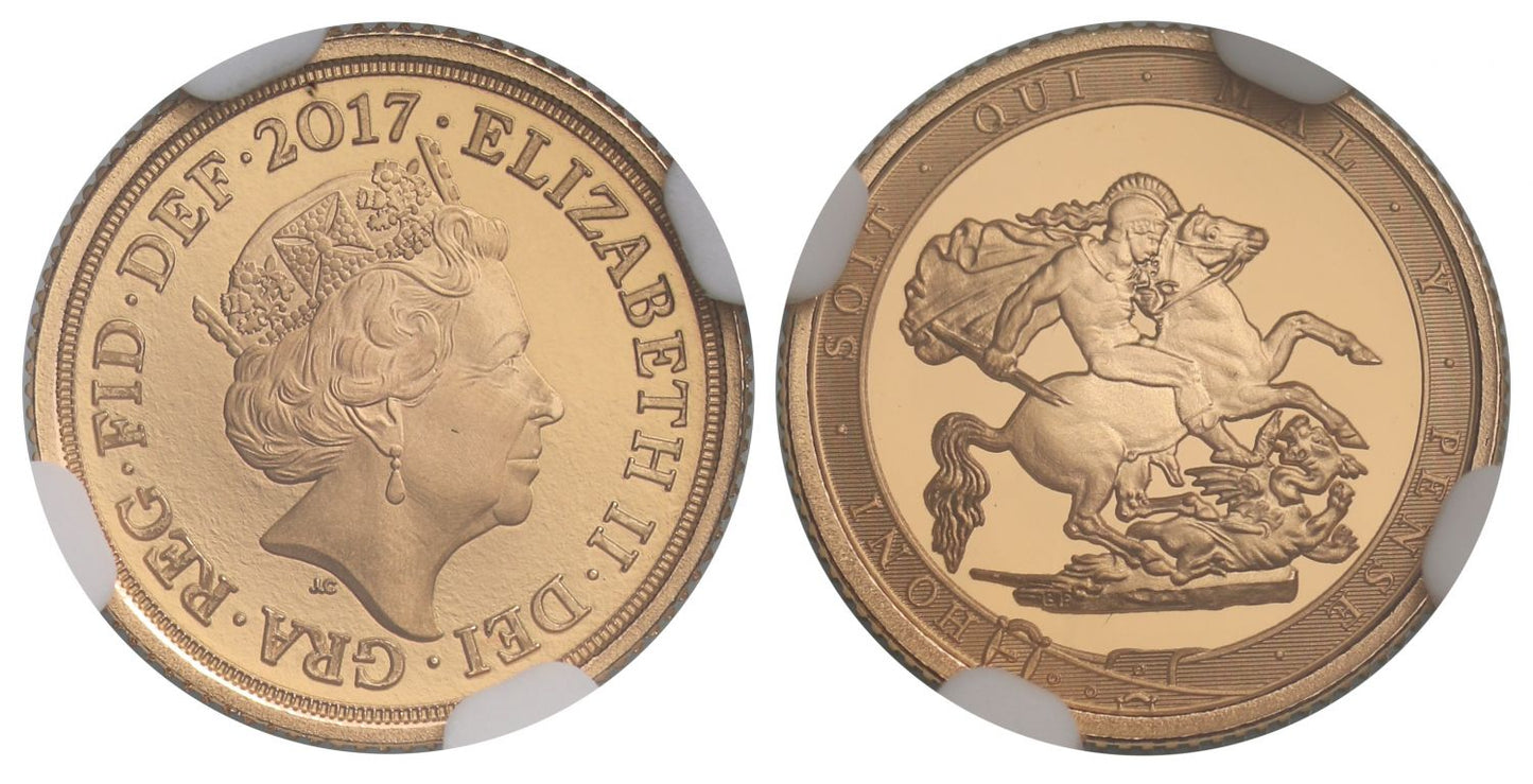 Elizabeth II 2017 proof Quarter-Sovereign PF69 UCAM