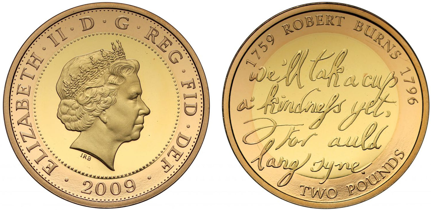 Elizabeth II 2009 proof Two-Pounds - Robert Burns