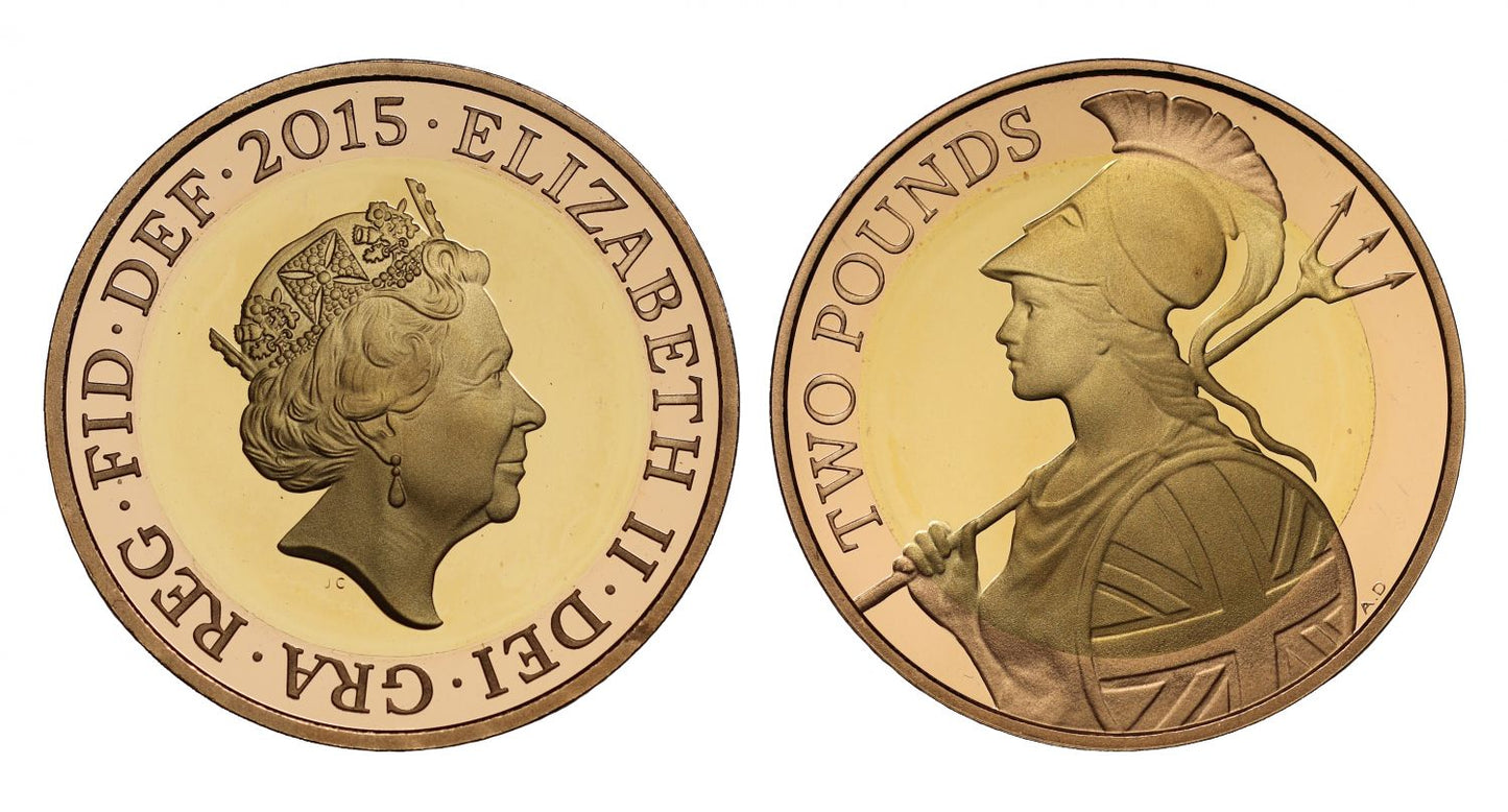 * Elizabeth II 2015 proof Two-Pounds - Britannia