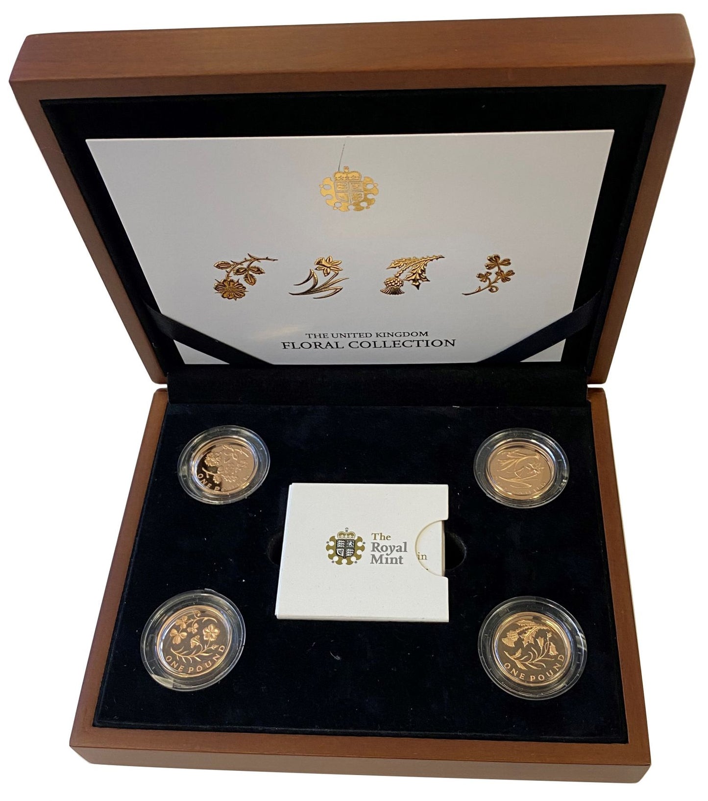 Elizabeth II 2013 gold proof £1 4-coin Set - Floral Collection