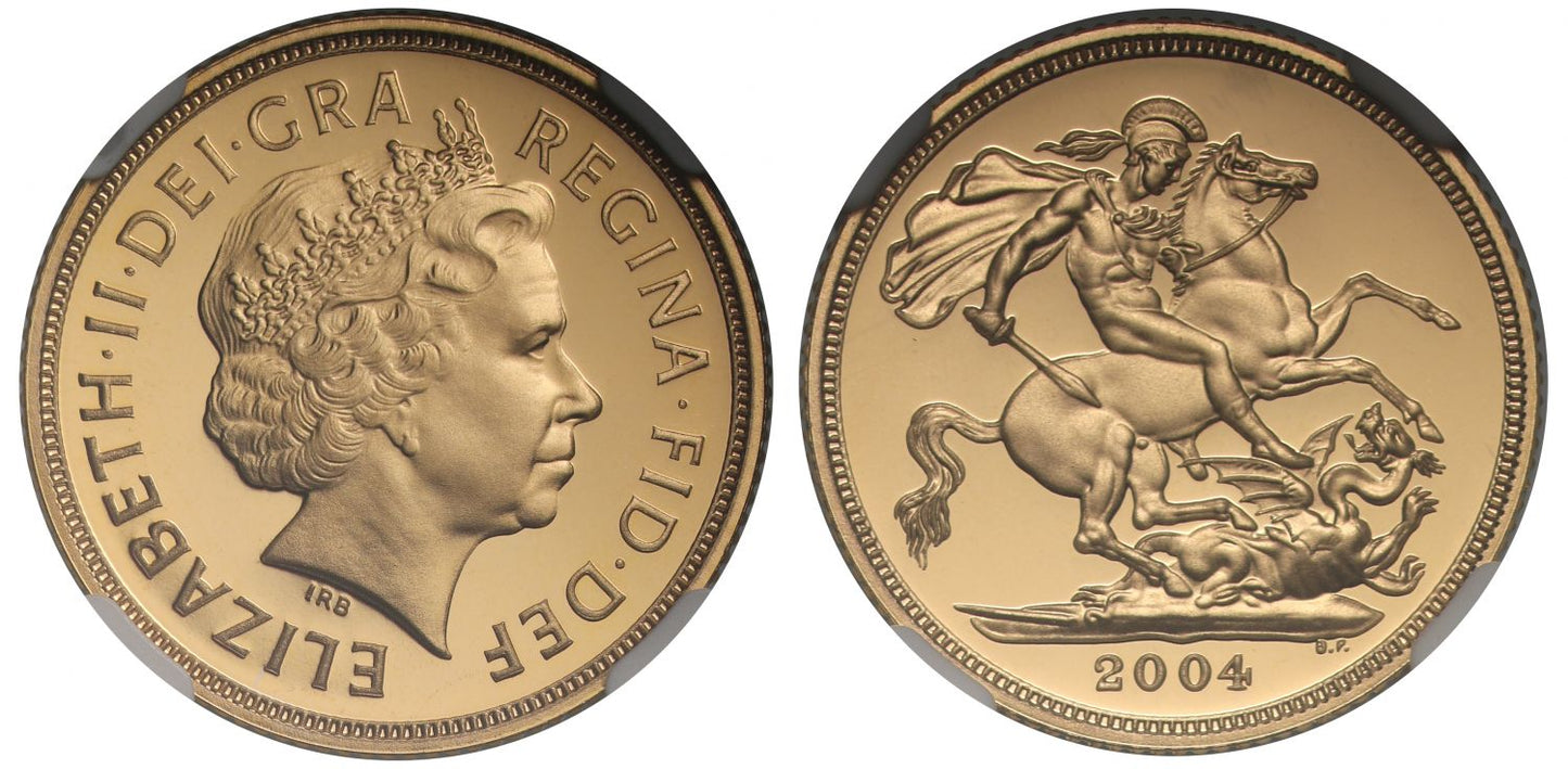 Elizabeth II 2004 proof Sovereign PF69 UCAM