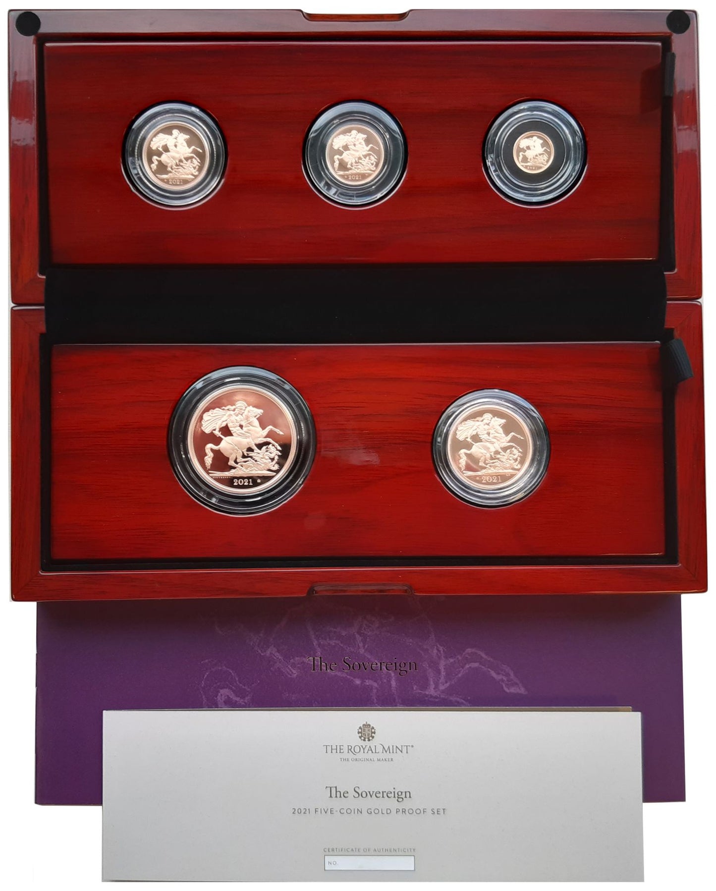 * Elizabeth II 2021 5-coin proof sovereign Set