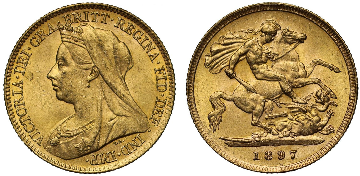Victoria 1897 Half-Sovereign old head MS62