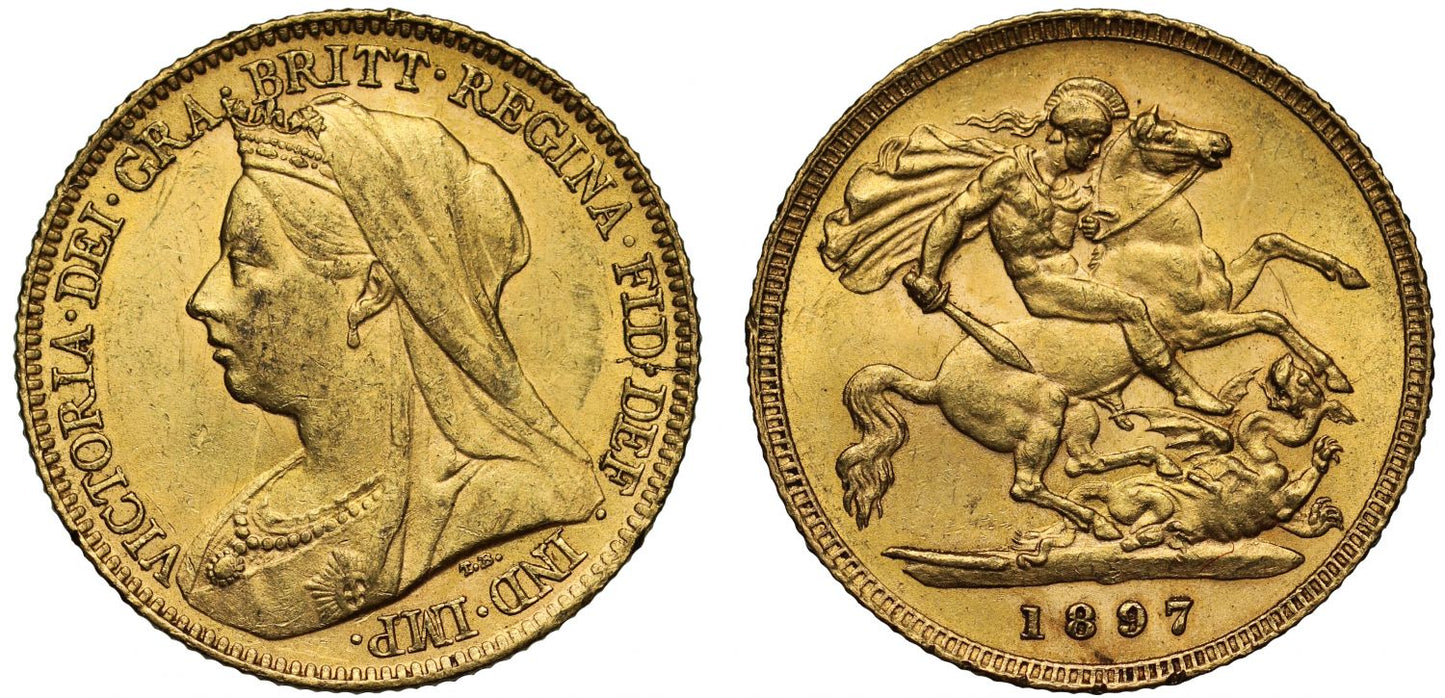 Victoria 1897 Half-Sovereign old head MS61
