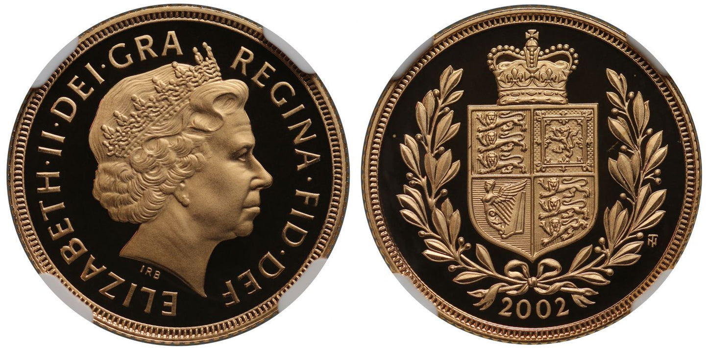 Elizabeth II 2002 proof Sovereign PF69 UCAM