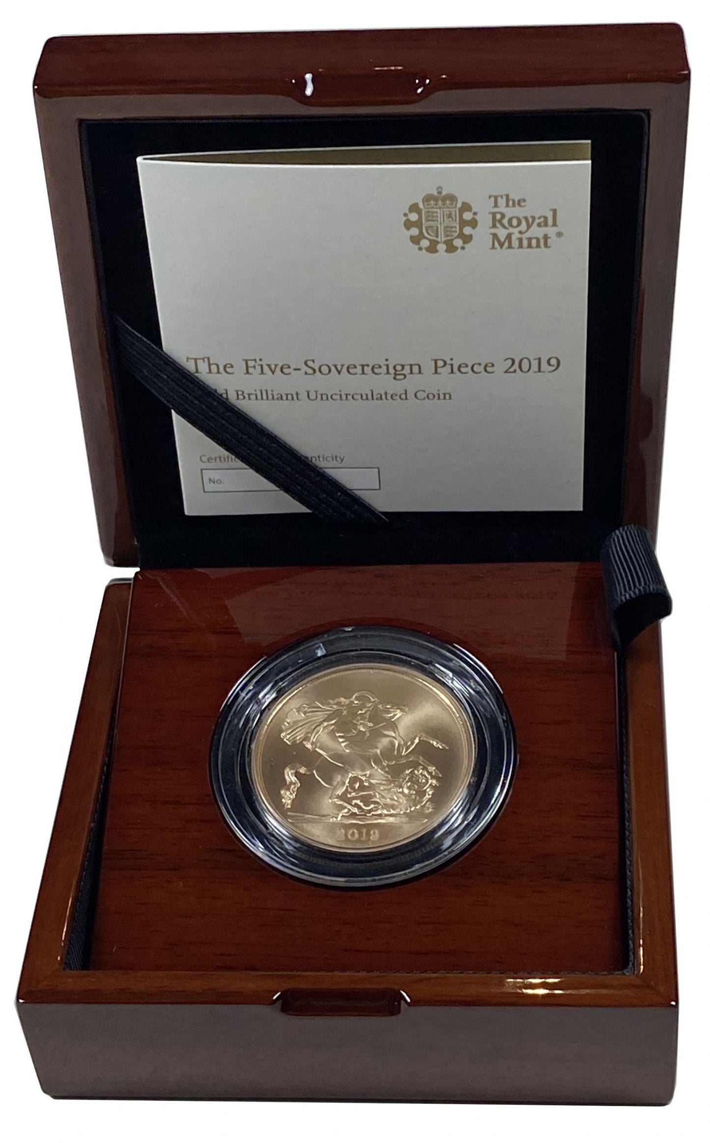 Elizabeth II 2019 gold Five Pounds BU
