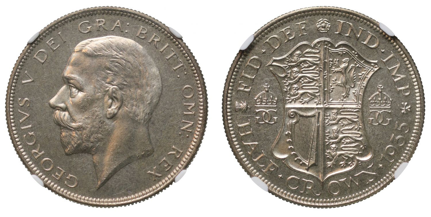 George V 1935 VIP proof Halfcrown PF64, extremely rare