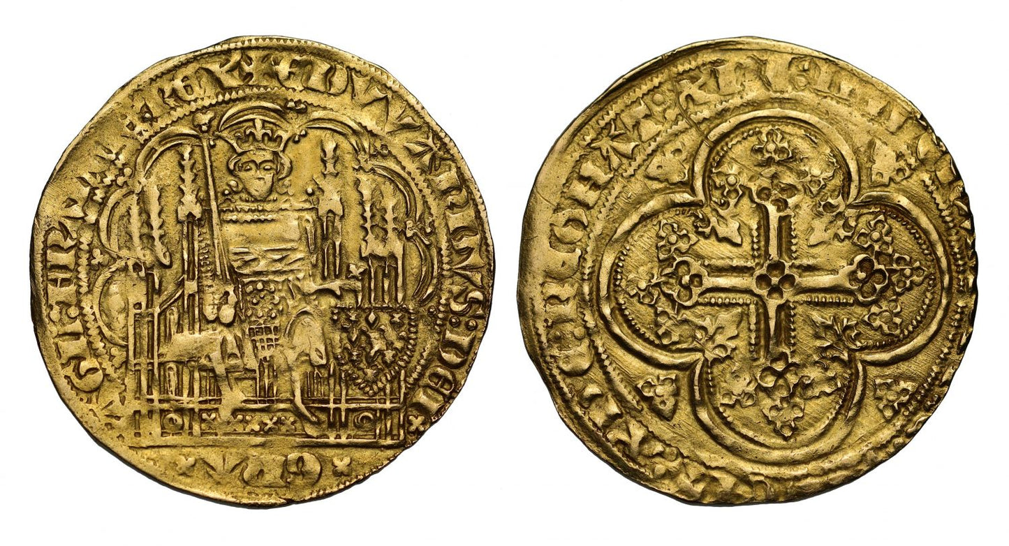 Anglo-Gallic, Edward III Ecu d'Or a la Chaise, Bordeaux mint