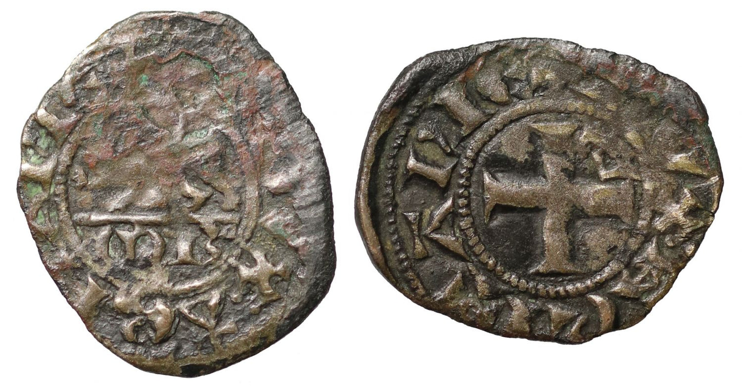 Anglo-Gallic, Edward II Obole au Leopard, MB below ground