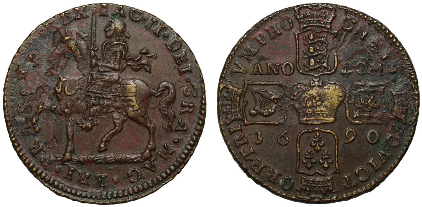 Ireland, James II 1690 "Gunmoney" Crown