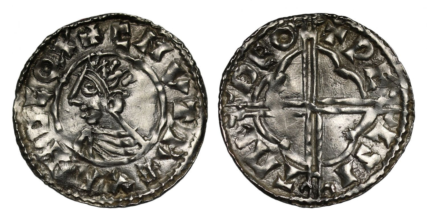 Canute Quatrefoil type Penny, Thetford Mint, moneyer Waelgist