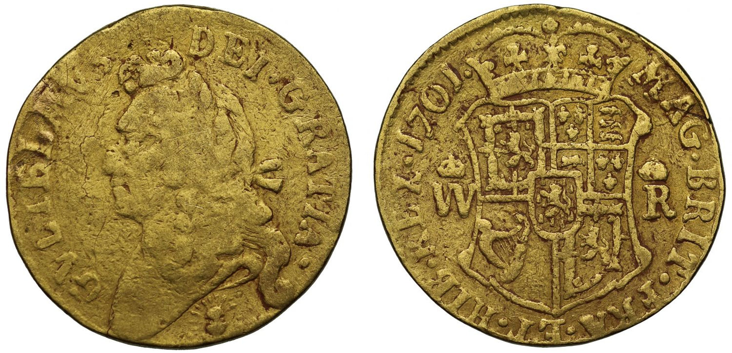 Scotland, William II 1701 gold Half-Pistole, issued for Darien Company